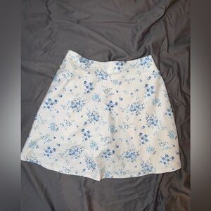 Gilly Hicks Blue Floral Skirt